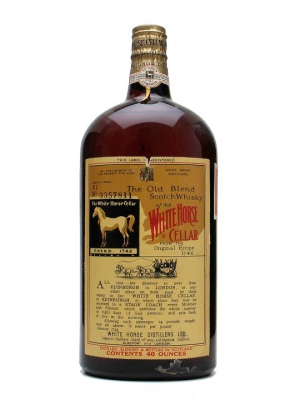White Horse HM King Spring Cap Bottled 1930's