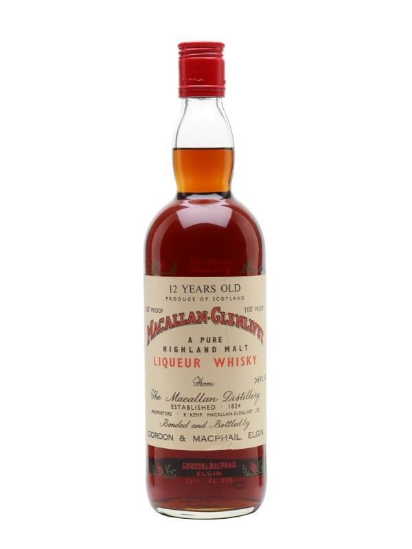 Macallan Glenlivet 12 Year Old Bottled 1960s G M Gordon & Macphail