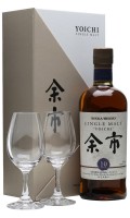 Nikka Yoichi 10 Year Old + 2 Glasses / Gift Pack Japanese Whisky