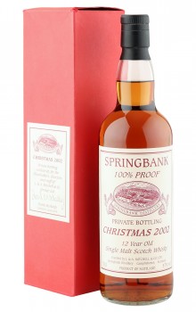 Springbank 12 Year Old, 100 Proof Christmas 2002 Private Bottling