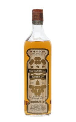 Old Bushmills 9 Year Old / Bottled 1960s Blended Irish Whiskey
