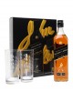 Johnnie Walker Black Label 12 Year Old / 2 Highball Glass Gift Set Blended Whisky